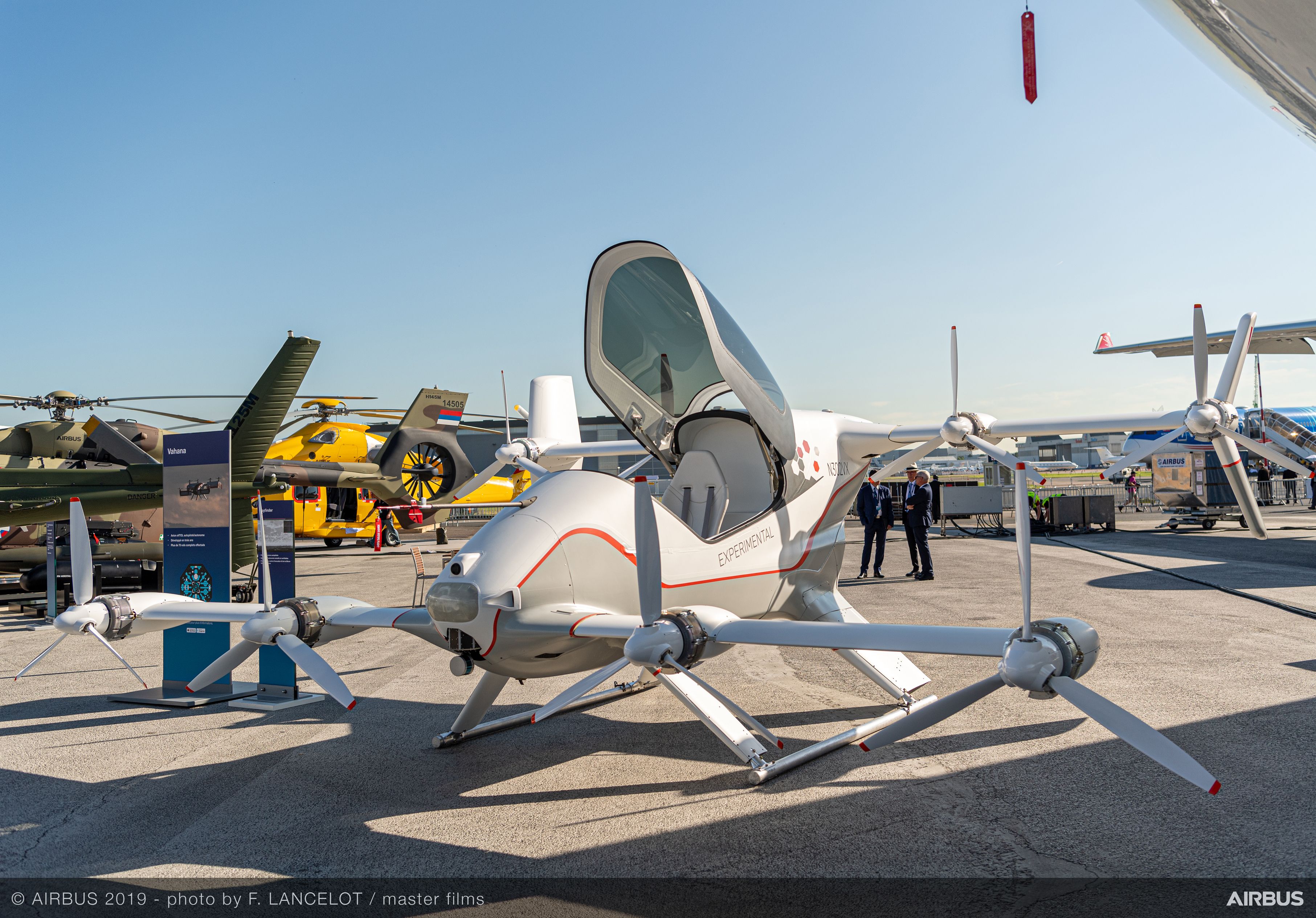 The Airbus Vahana on display at the Paris Air Show