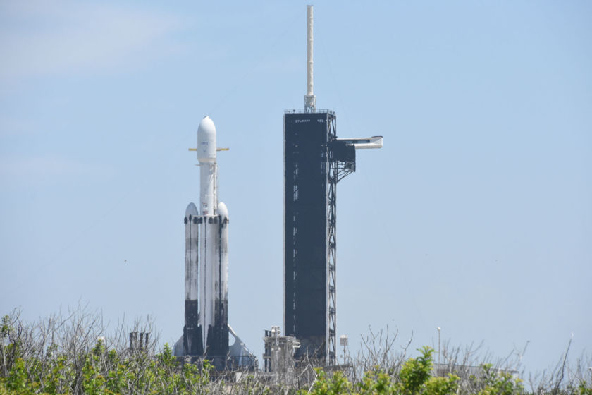 STP-2 with LightSail 2 on the pad, from the KSC "gator hole"