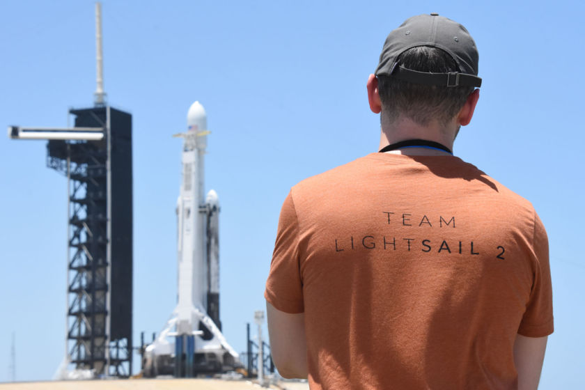 Team LightSail 2 visits the Falcon Heavy 
