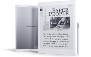 The reMarkable e-reader has a large e-ink screen, but is primarily targeted at those who want to annotate documents or replace paper notepads.