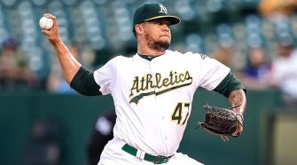 A's Montas suspended 80 games, out for playoffs