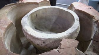The font has been discovered in Bethlehem in the West Bank
