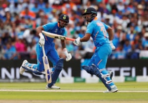 Pandya and Pant in action as India reach 50.