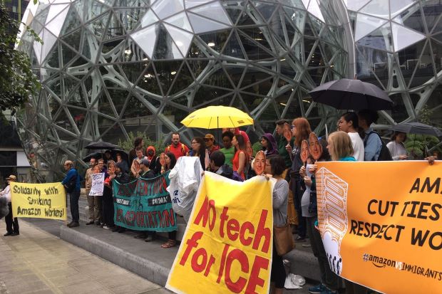 Protesters petition Amazon to stop selling technology to ICE - Tech News