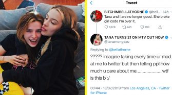 Bella Thorne Calls Out Tana Mongeau For "Breaking Girl Code"