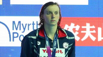 Katie Ledecky upset in World Swimming championships 400 meters