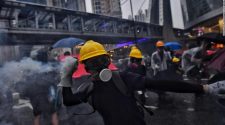 Hong Kong protests end with clashes between police and small group