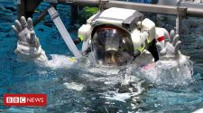 Nasa astronauts train in underwater space station