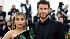 In this May 6, 2019 file photo, Miley Cyrus, left, and Liam Hemsworth attend The Metropolitan Museum of Art's Costume Institute benefit gala celebrating the opening of the "Camp: Notes on Fashion" exhibition in New York. 