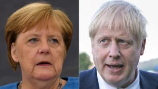 Angela Merkel (left) and Boris Johnson