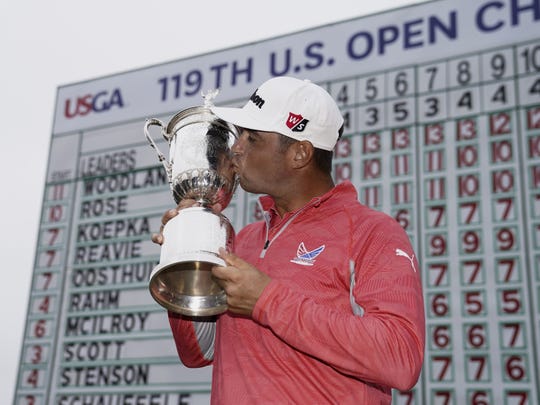 Gary Woodland, who won the U.S. Open at Pebble Beach for his first major championship title in June, finished tied for second in 2013 at Liberty National.