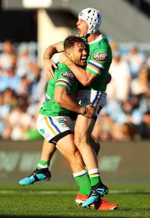 Canberra players celebrate