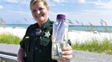 Bottle with Texas man's ashes returned to Gulf of Mexico after washing up on Florida beach