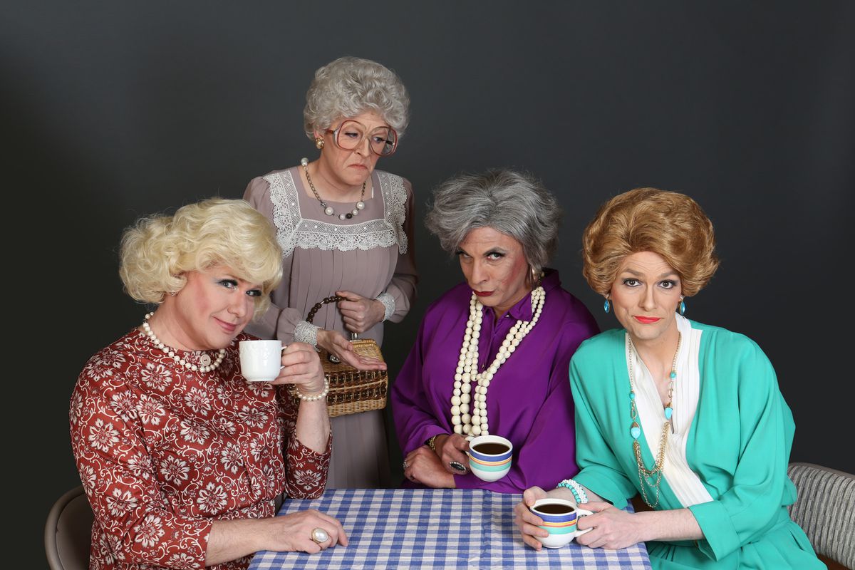 Ed Jones (from left),&nbsp;Ryan Oates,&nbsp;David Cerda&nbsp;and&nbsp;Grant Drager&nbsp;star in&nbsp;Hell in a Handbag Productions’&nbsp;parody&nbsp;“The Golden Girls: The Lost Episodes&nbsp;–&nbsp;The Holiday Edition, Vol. 2,” which begins performances N