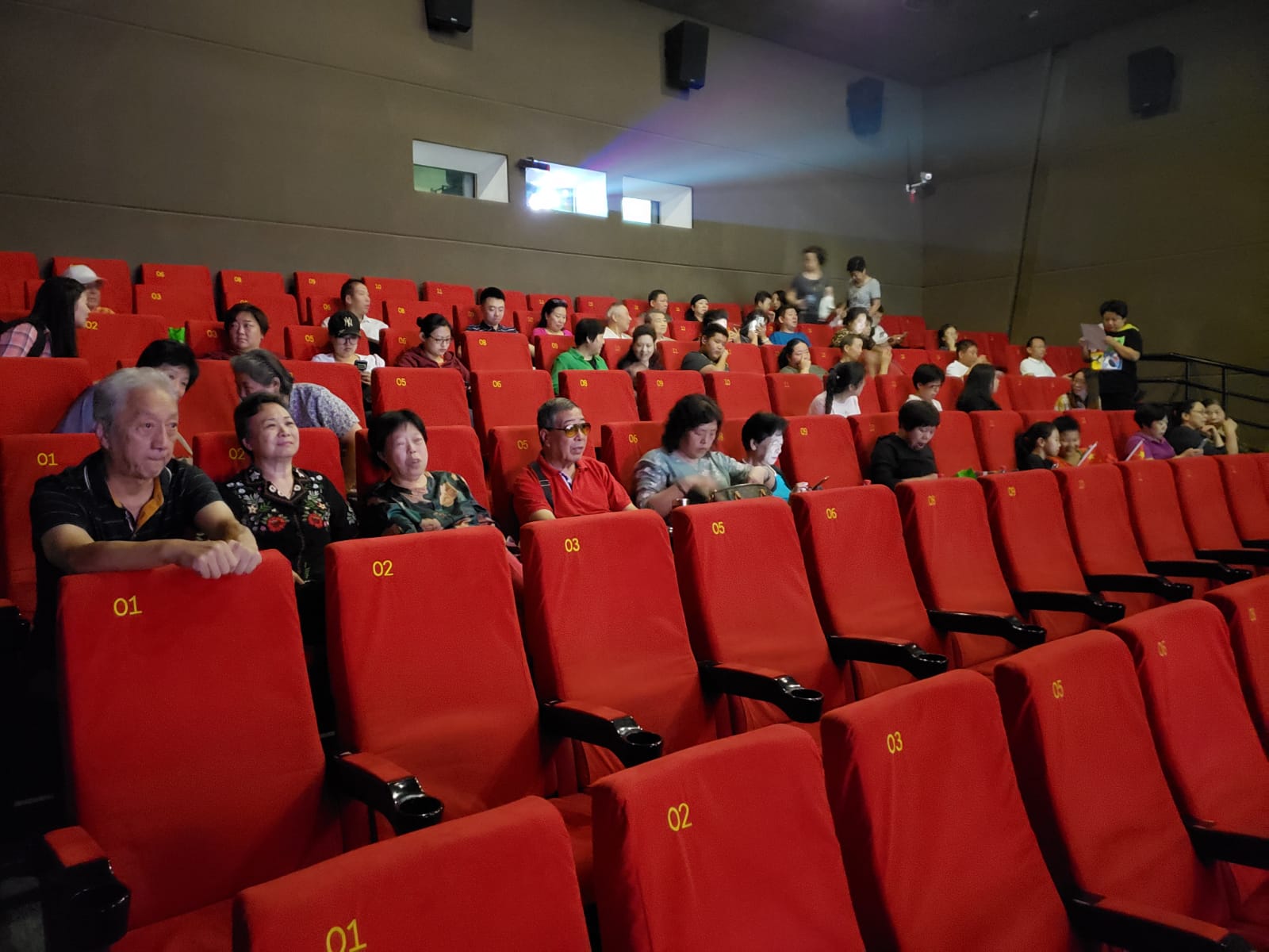 Moviegoers at a cinema in Beijing, China, on October 1, 2019.