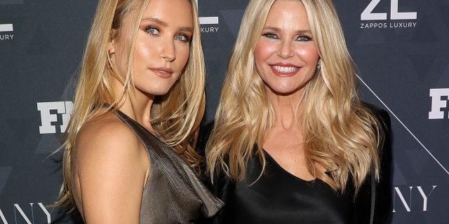 Sailor Brinkley-Cook and Christie Brinkley attend the 2018 Footwear News Achievement Awards at IAC Headquarters on December 4, 2018 in New York City.