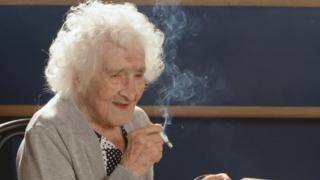 Jeanne Calment on her 117th birthday