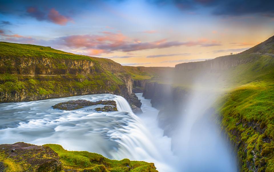 Iceland's epic Gullfoss waterfall is like candy for tourists. 