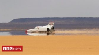 Bloodhound takes first drive across the desert