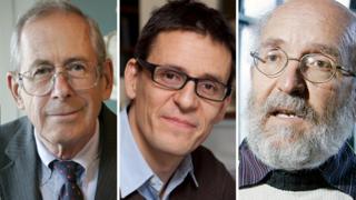 James Peebles, Didier Queloz and Michel Mayor share the nine million kronor prize