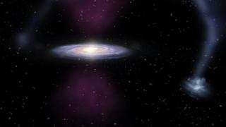 Artists' impression of the giant flare in the Milky Way