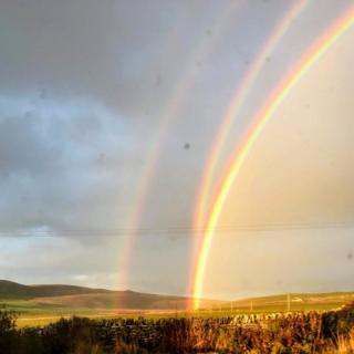 Quadruple rainbow in Orkney