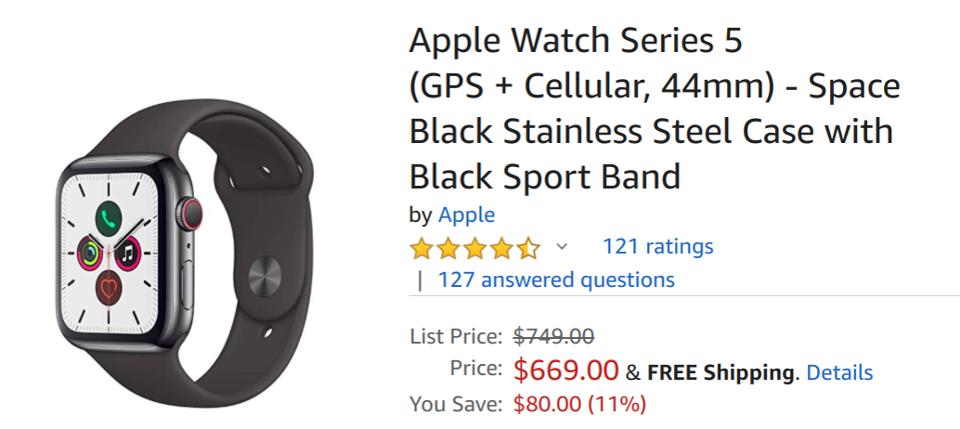 Apple Watch Series 5 deals, Black Friday Apple Watch Series 5 deals, Cyber Monday Apple Watch Series 5 deals, 