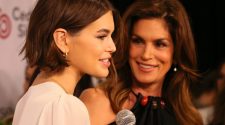 Kaia Gerber (L) and Cindy Crawford attend the Women