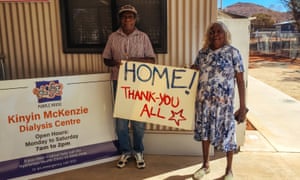 William Sandy and Tjunkaya Tapaya at the new dialysis clinic at Pukatja (Ernabella), South Australia