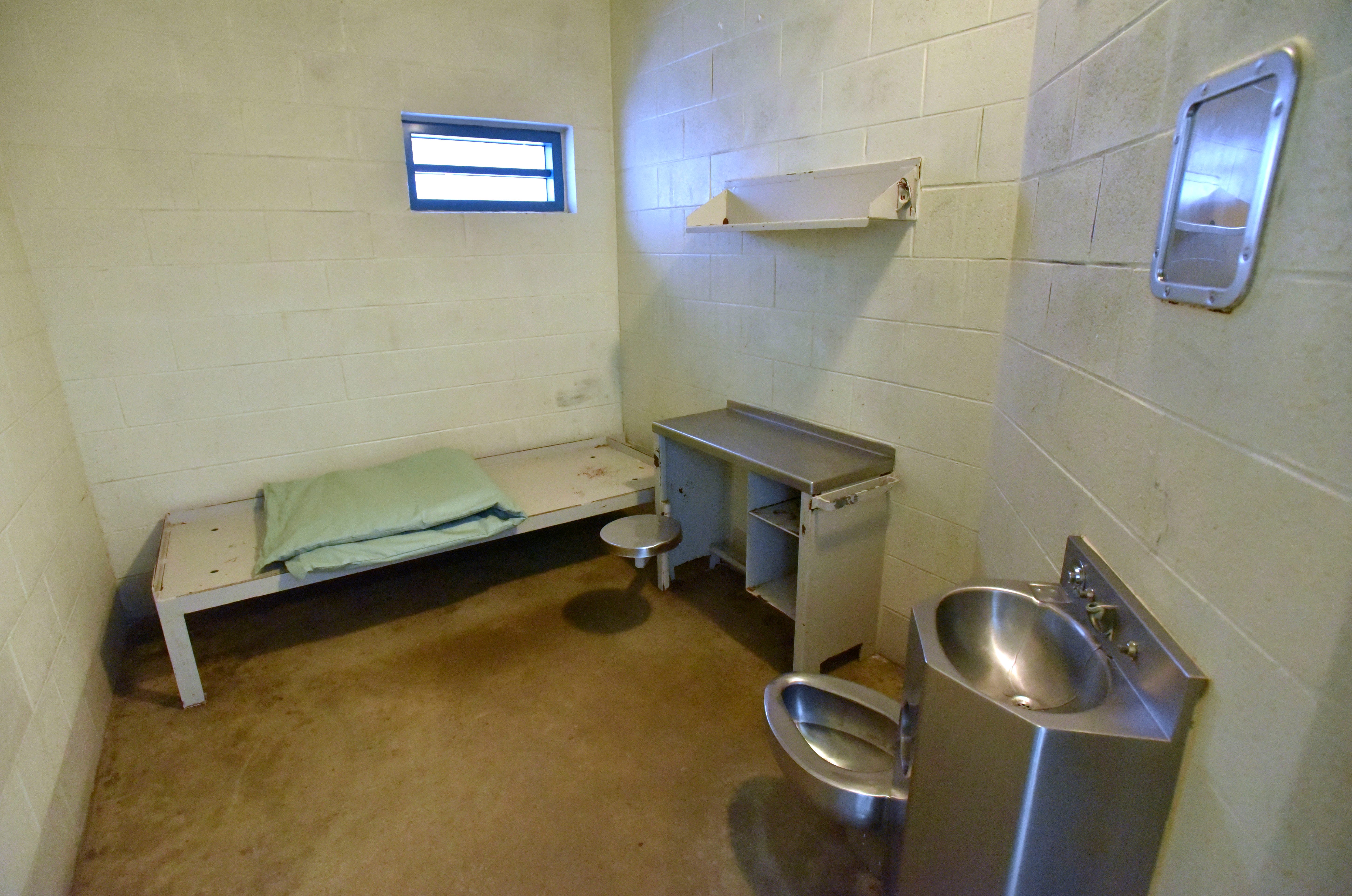 The interior of a typical jail cell.