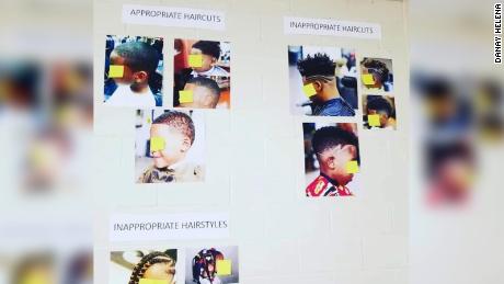 A Georgia elementary school was criticized for a poster dictating hairstyles for black students