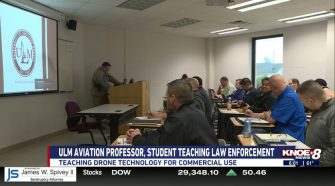 ULM professor, student train law enforcement on drone technology