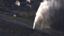 Water main break on Thoms Run Road in Collier Township