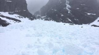 Avalanche debris