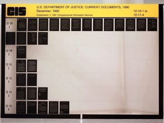 piece of microfiche from Department of Justice circa 1990