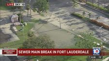 Sewer main break in Fort Lauderdale