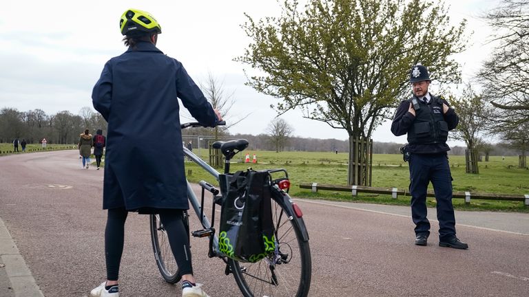 Cyclists have been turned away from Richmond Park during the coronavirus outbreak