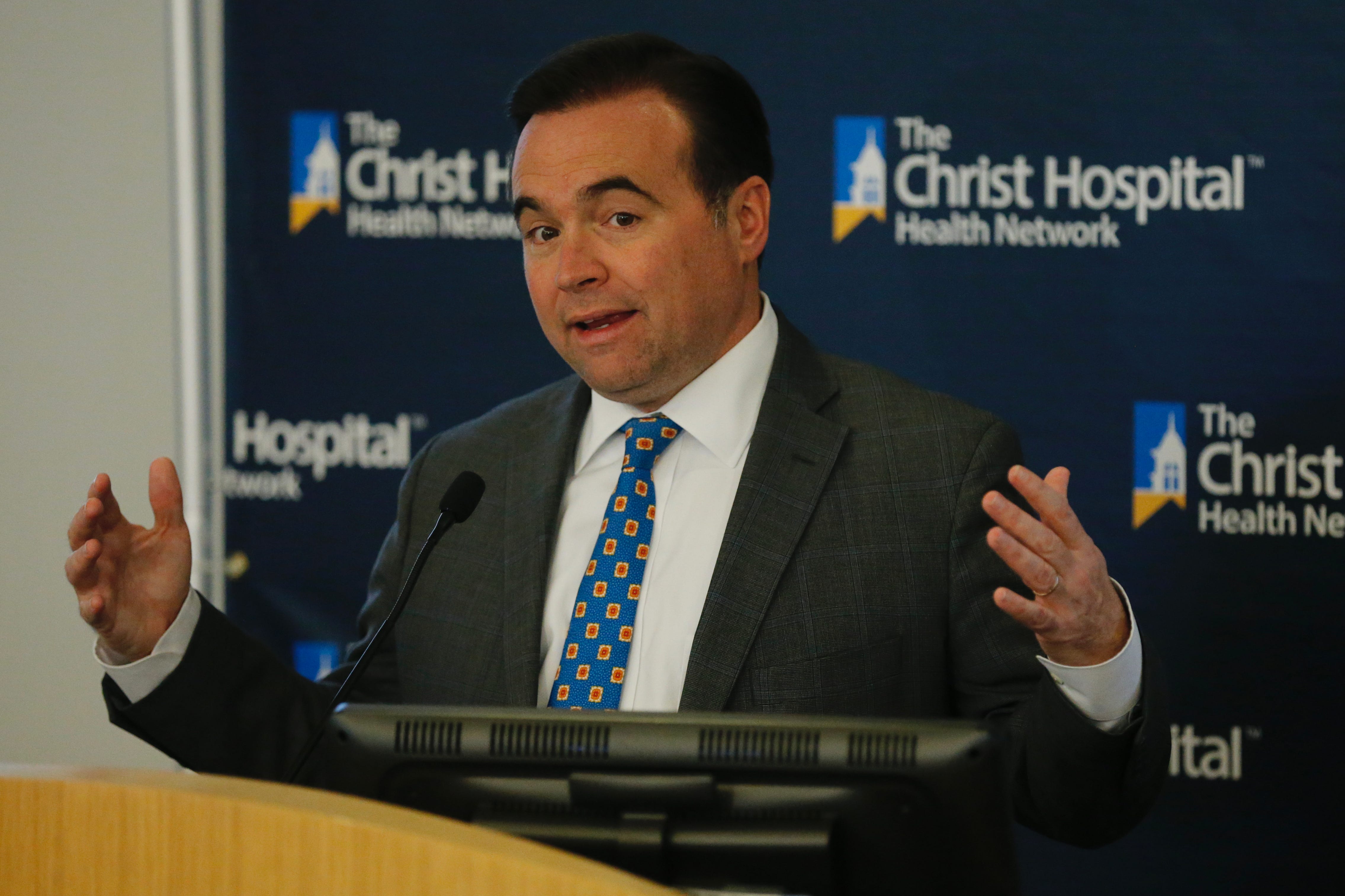 Mayor John Cranley speaks at a press conference at 3 p.m. to discuss the coronavirus pandemic.