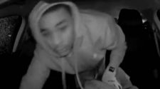 Dash camera captures suspect break into car, steal items