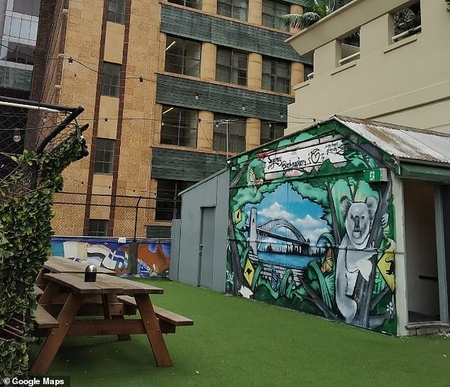 Pictured: Sydney Backpackers' rooftop and patio area