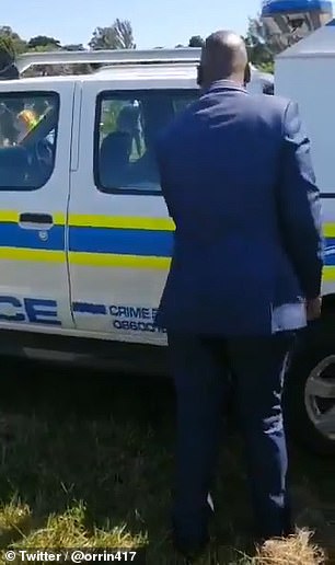 Appearing in a broadcast on a South African news channel ENCA , police spokesman Vish Naidoo said: 'When they got there they arrested the pastor, the pastor, the bridal couple as well as approximately 40 other people'
