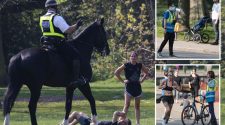 Coronavirus cops break up family picnic and swoop on sunbathers flouting lockdown rules at parks and beaches in 26C heat – The Sun