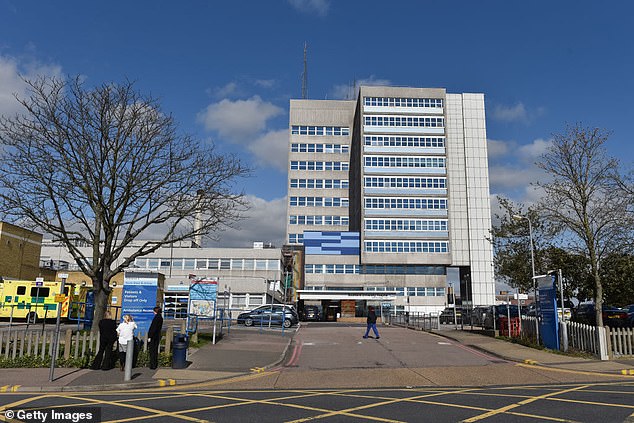 Staff at Southend Hospital in Essex (pictured) claim to be 'petrified' about the rationing of personal protective equipment (PPE)