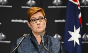Australian Foreign Minister Marise Payne speaks to the media during a press conference at Parliament House in Canberra, Thursday, 9 April 2020.