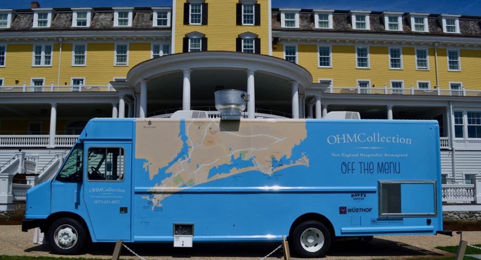 The Ocean House/OHM Collection food truck pictured outside Ocean House in Watch Hill, RI