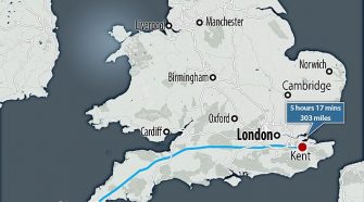 A couple drove 300 miles, pictured, from Kent to Falmouth, Cornwall, for a