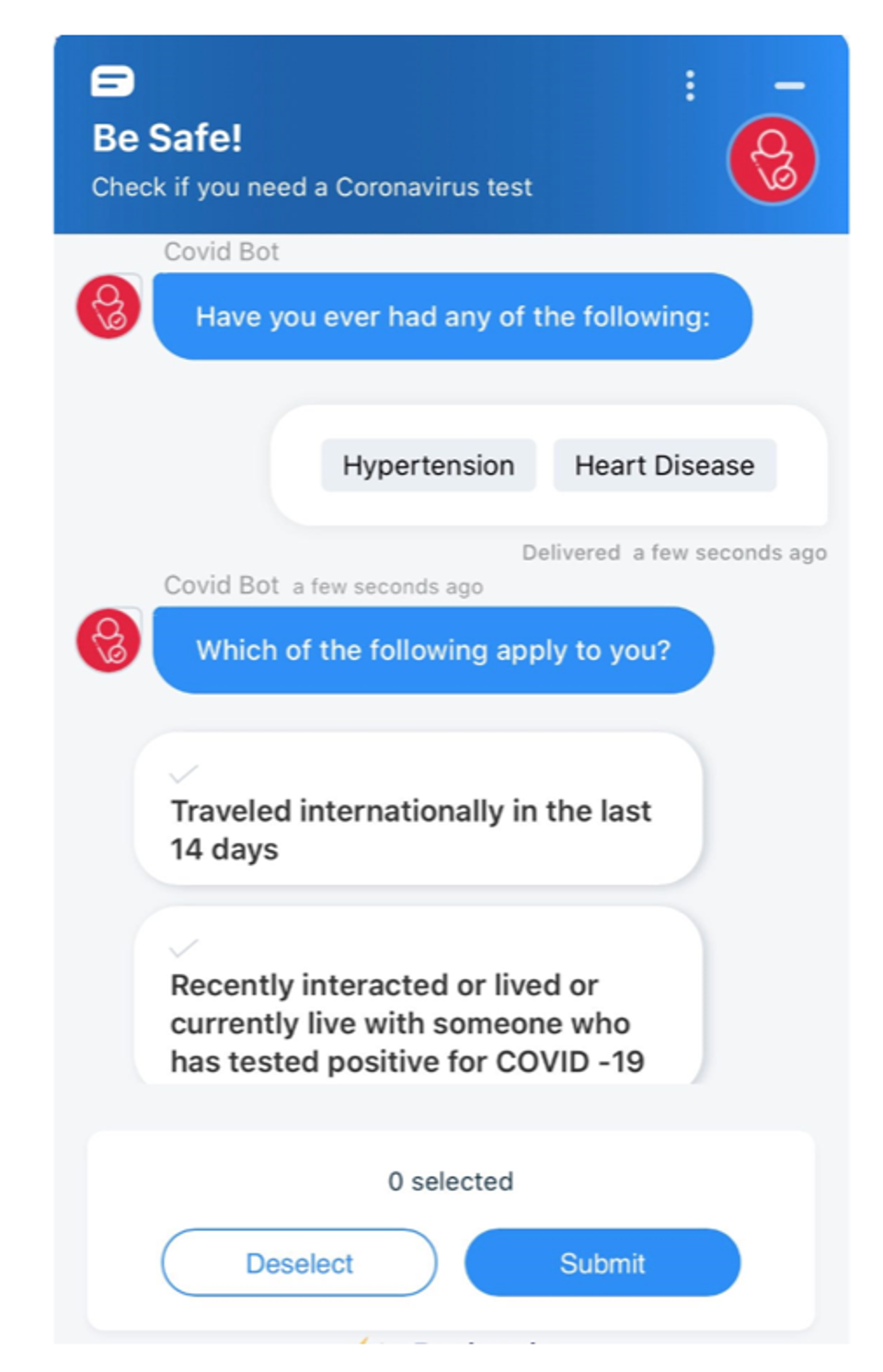 The coronavirus bot developed by Freshworks