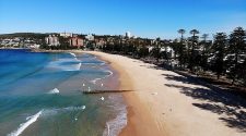 A deserted Manly Beach following its closure on April 05, 2020 in Sydney, Australia. Northern Beaches Council closed Manly, North Steyne, Queenscliff, Freshwater and Palm Beach after crowds were seen gathering there defying social distancing regulations