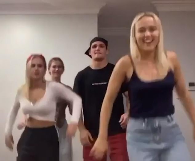 This comes after Penrith playmaker Nathan Cleary (centre) was fined $10,000 by the NRL on Tuesday after images emerged of him with a group of women at his house in apparent disregard of social distancing measures.