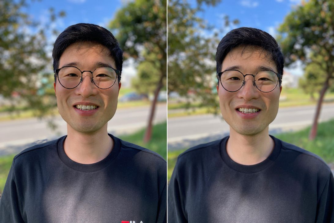 Portrait mode photos from the iPhone SE (left) and iPhone 11 (right). 